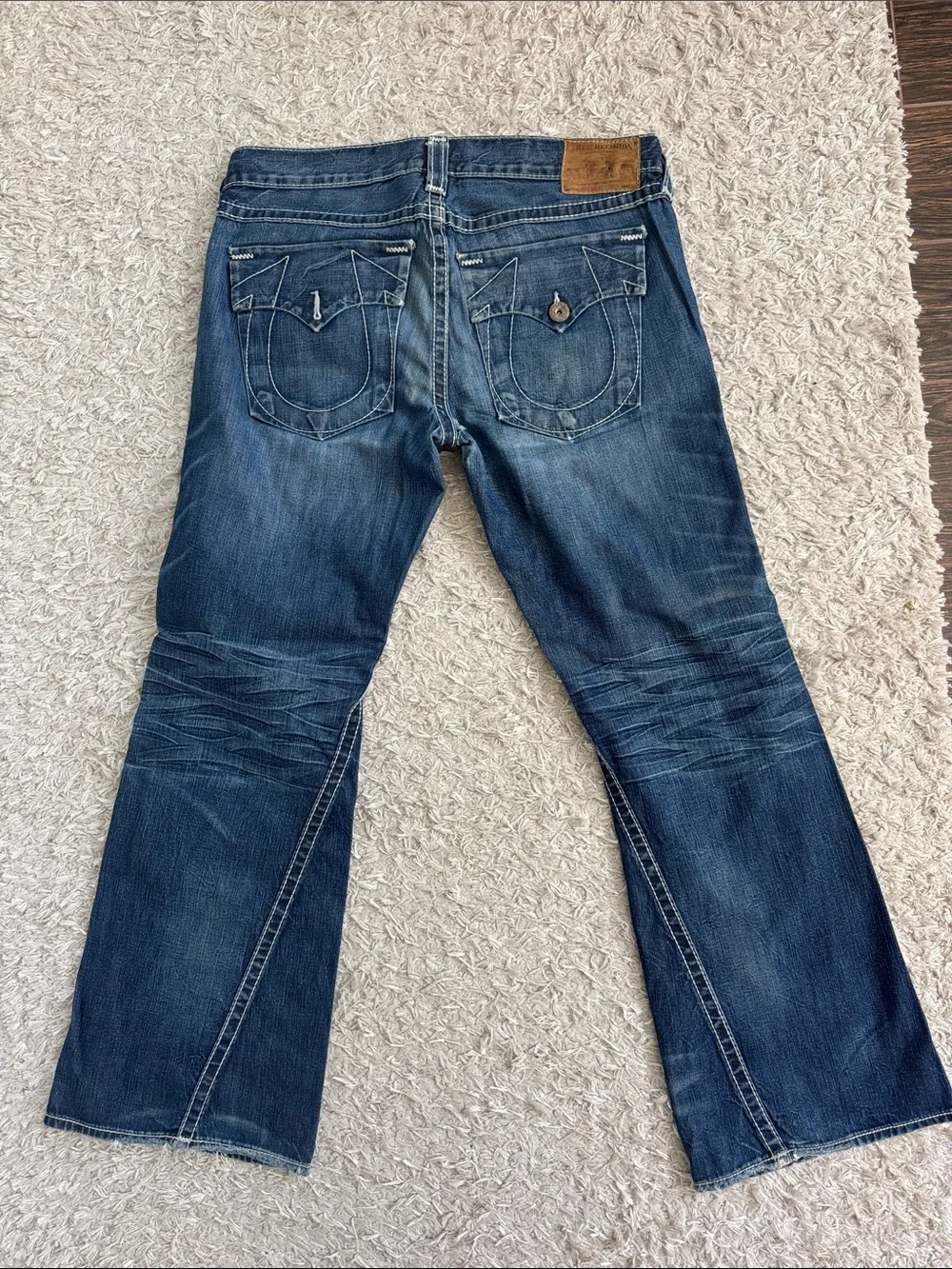 Men's Dark Blue Denim Jeans - Classic Bootcut